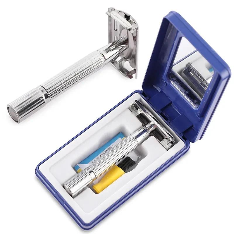 Double Edge Beard Hair Shaver Men'sTraditional Classic Beard Razor Shaver Safety Razor for Barber Styling Accessories