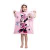 Disney - Poncho de douche avec capuche en coton "Minnie : Fleurs" - Rose - 50 x 115 cm