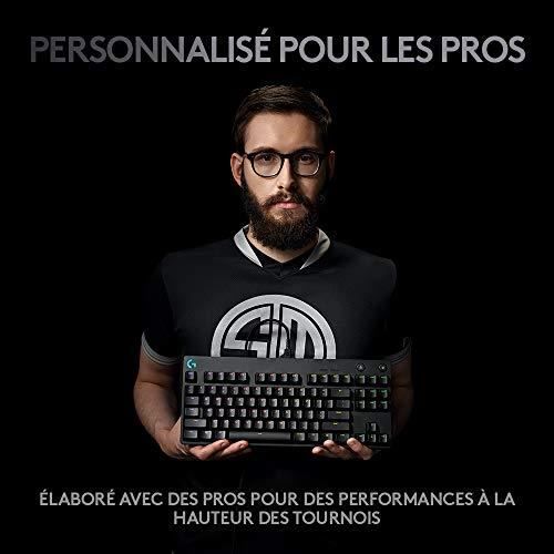 LOGITECH G - Clavier Gaming mécanique Pro, Conception Ultra-Portable sans Pavé numérique, cble Micro-USB Détachable - Noir
