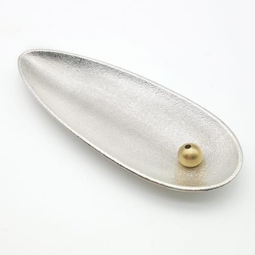 XZD Incense Holder, Incense Burner, Metal, Horizontal Stand, Incense Holder, Incense Burner, Japanese Style, Portable, Ideal for Meditation, Zazen, Re