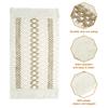 4/6Pcs Woven Cloth Placemats, Doilies with Tassels Place Mats  for Dining Table Kitchen Party 11.81x19.69 inch, Pale Brown