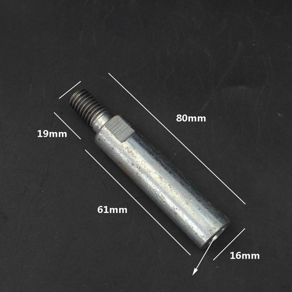 80mm Angle Extension 4Pcs Nut Polishing Machine Tool M10 Thread Rotary Polisher Shaft