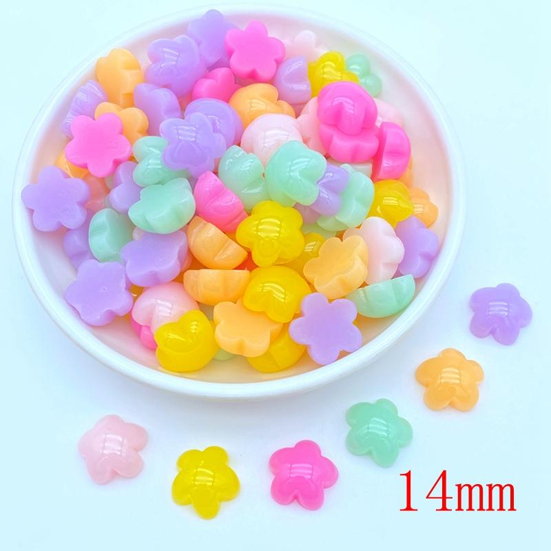 30Pcs Resin Lovely Mixed Mini Solid Heart Flat Back Cabochon Scrapbook DIY Embellishments Accessories K27