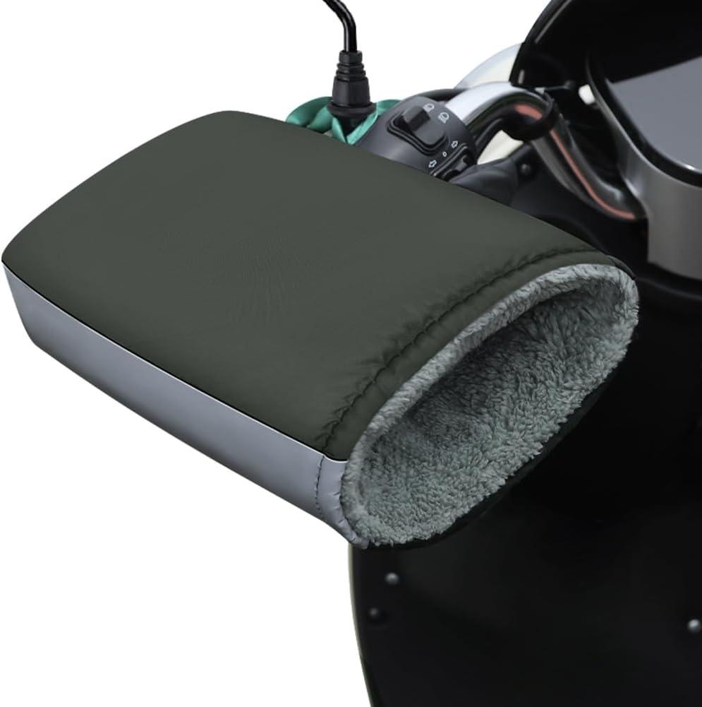 

Универсальные муфты для руля мотоцикла Зимнее снаряжение Варежки Теплые перчатки Водонепроницаемые муфты для рук Рукавицы для руля для езды зелёный