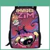 Zim Dib Invader Gaz Cartoon Animated Character Printed Backpack Children
