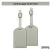 Thickened PU Leather Luggage Tag with Signature Card and Anti-Lost Features