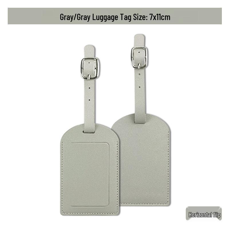 Thickened PU Leather Luggage Tag with Signature Card and Anti-Lost Features