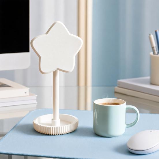 Cute Star Headphone Stand with Storage Tray, 3D Printed PLA Headset Hanger & Desk Organizer, Macaron Color Gaming Office Decor, Multi-Functional