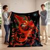 A Vibrant, Fiery Phoenix with Intricate Swirling Patterns and Floral Accents. for All Seasons Blanket Lunch Break Throw Gift