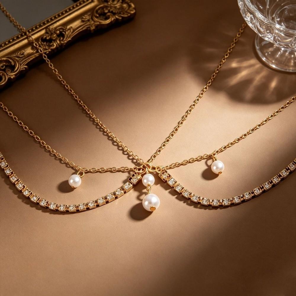 Simulated Pearl Bohemian Hair Chain Long Tassels Headband Ornament Luxury Forehead Headpiece Party