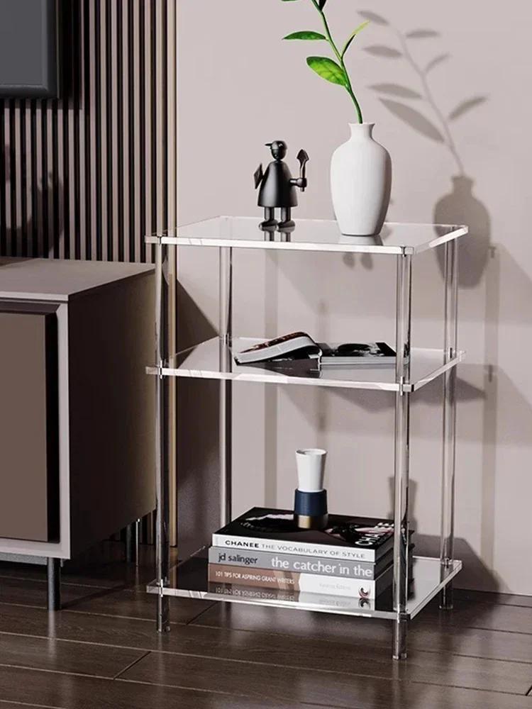 Acrylic Side Table for Living Room Nightstand/Bedside Table for Bedroom Home Decor Display End