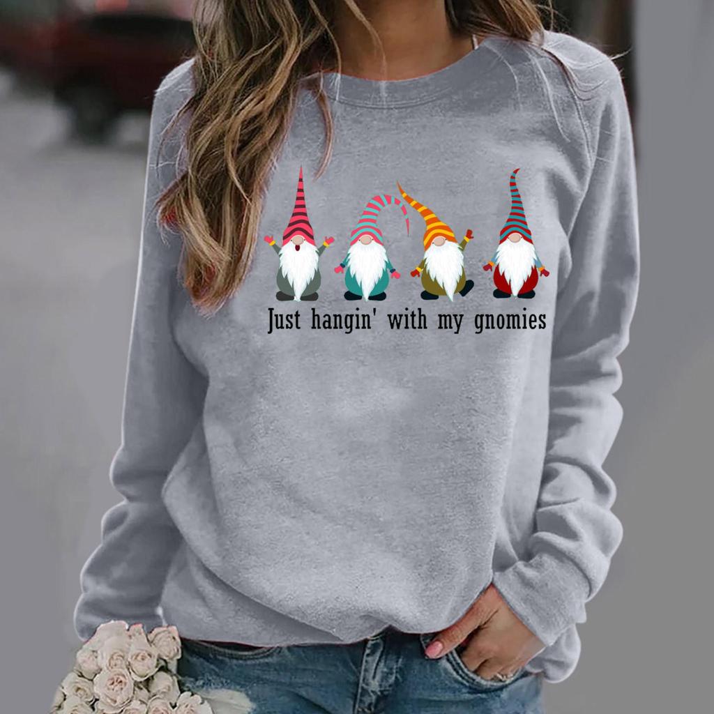 Europäischer & Amerikanischer Damen Lockerer Langarm Weihnachts-Hoodie