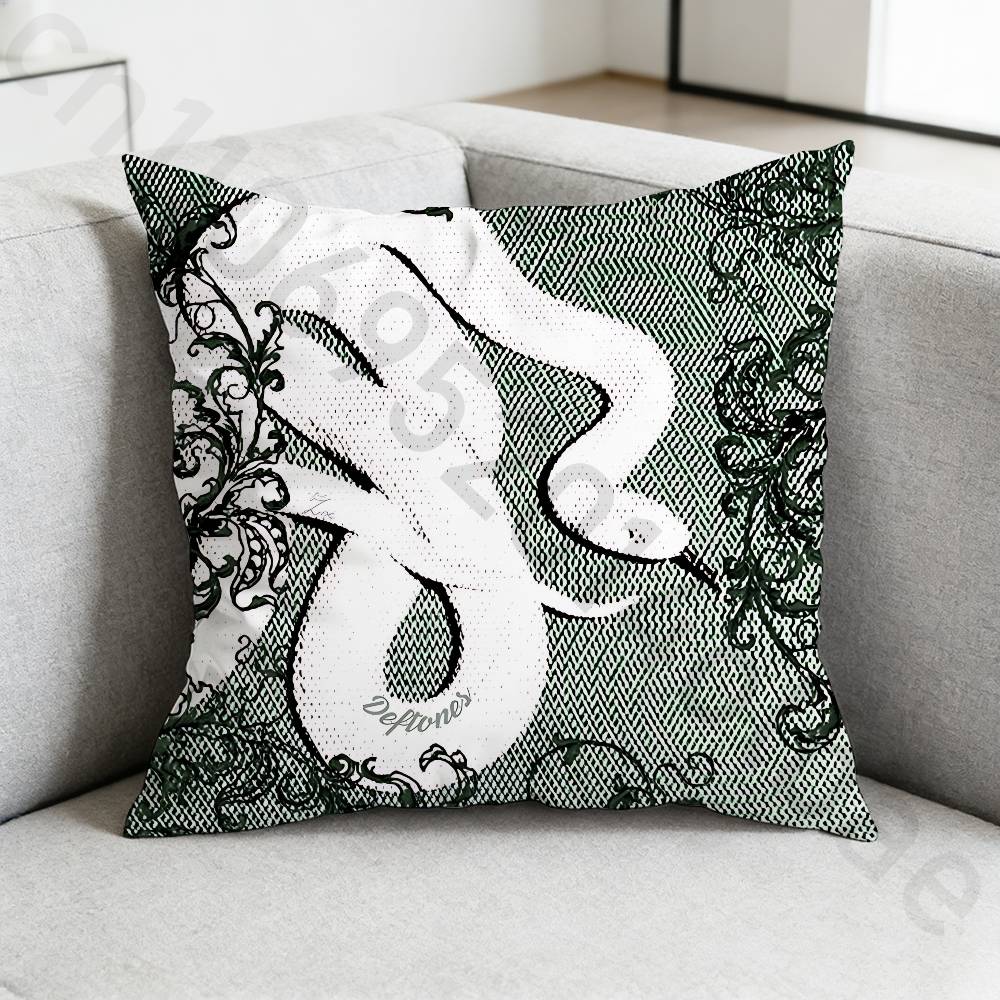 DDeftones Pillow Case Antidustmite Pillowcase Invisible zipper silky short plush Sofa cushion cover
