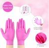 Pink Satra Disposable Nitrile Gloves - 10002-M