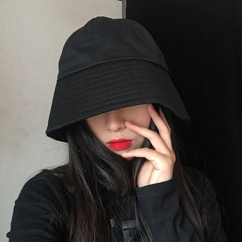 Summer Bucket Hat For Women Outdoor Foldable Fisherman Cap Solid Color Cotton Girls Panama Beach Sun Hat