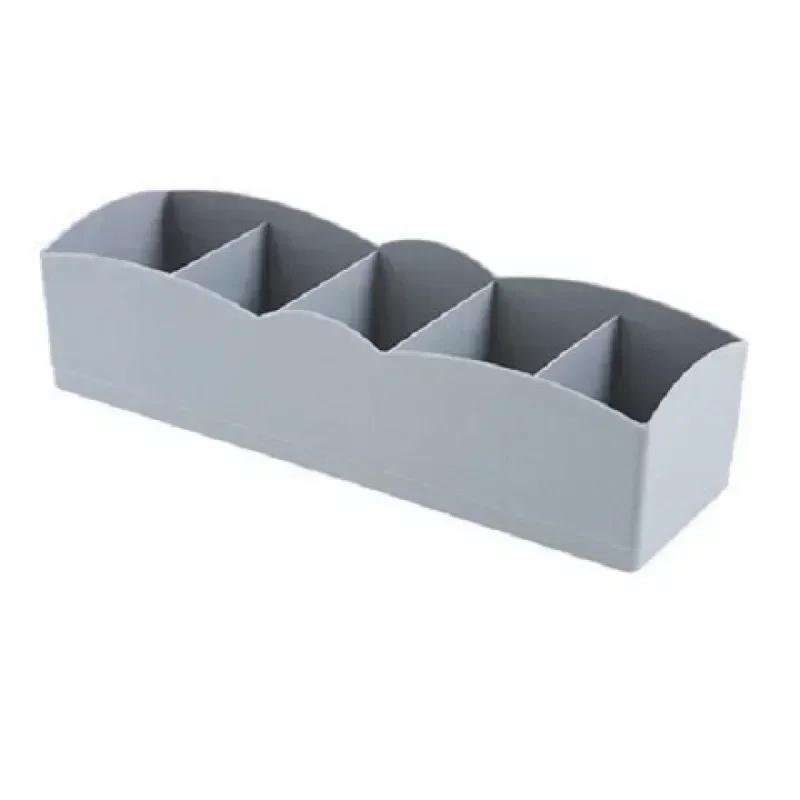 5 Grids Underwear Socks Storage Box Plastic Drawer Closet Organize Sorting Boxs Divider Desk Accessory Household Storage Basket