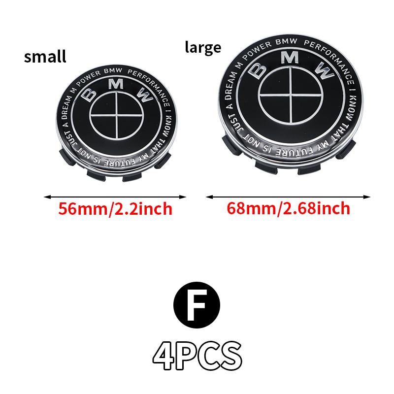

4Pcs 56mm 68mm Wheel Center Caps for BMW 50th Anniversary M Power Carbon Fiber Rim Hubcap Emblem Badge E46 E90 F10 F30 G20 X5 4Pcs 56MM