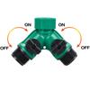 2 Way Garden Hose Splitter Garden Hose Connector with Faucet Watering Shut Off for Landscaping Flower Planting Irrigation