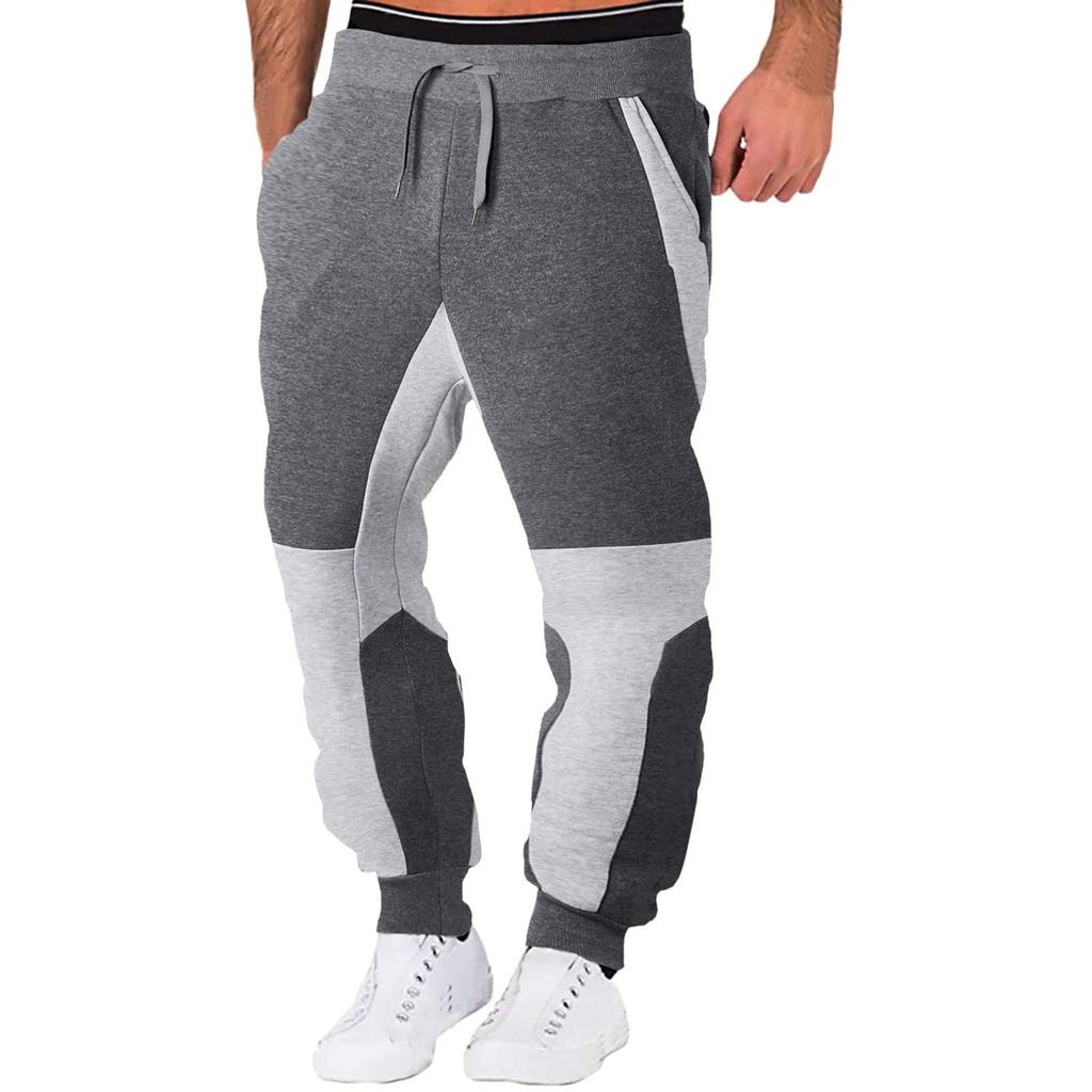 (SU)Mode Herren Sport Farbe Verband beiläufige lose Jogginghose Kordelzug Hose