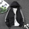 Jacket Men's Autumn Three-stripe Trendy Brand Hooded Lapel Sports Casual Trend Versatile Jacket Men's Clothing