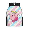 K-Kirbys Backpacks Men Women Casual Bookbag for School College Kawaii Cartoon Doll Star Animal Bags