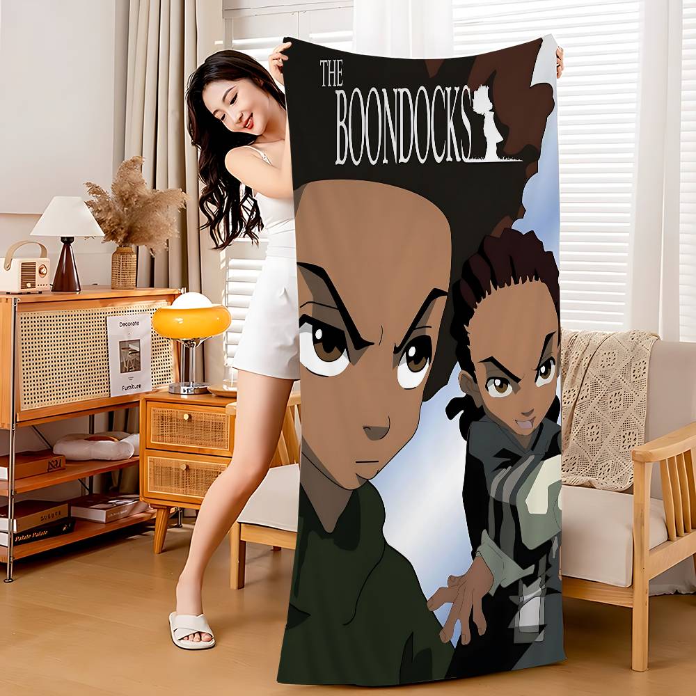 Animation T-The B-Boondocks Microfiber Beach Towel Absorbent Quick dry Soft Yoga Swimming Resort Mountain Climbing Towel
