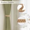 4/8 Pieces Bohemian Style Handwoven Curtain Tiebacks, Simple Curtain Clips Back Support