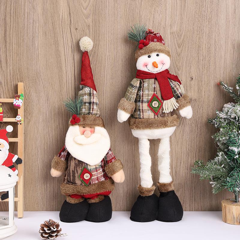 Neue Weihnachten retro schneeflocke plaid teleskop puppe Hotel shopping mall Weihnachten dekoration ornamente