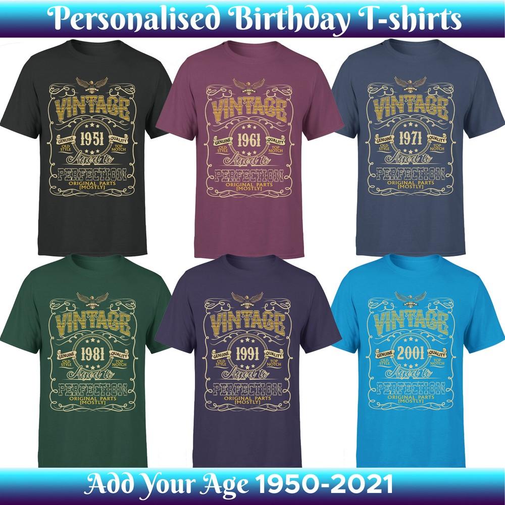 

Personalised All Original Parts Mostly T Shirt Birthday Mens Gift Ideas Tee Top M