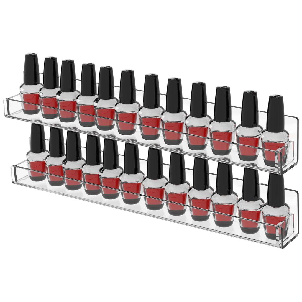 Étagère d'affichage pour vernis à ongles en acrylique à monter au mur