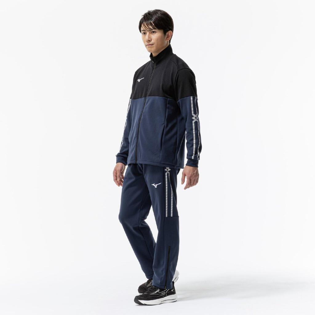 Training Wear MCL Deep Navy x Size S [Mizuno] Warm-up Jacket, Sweat-wicking, Quick-drying, Stretch, 32MCD110, Unisex, Black,