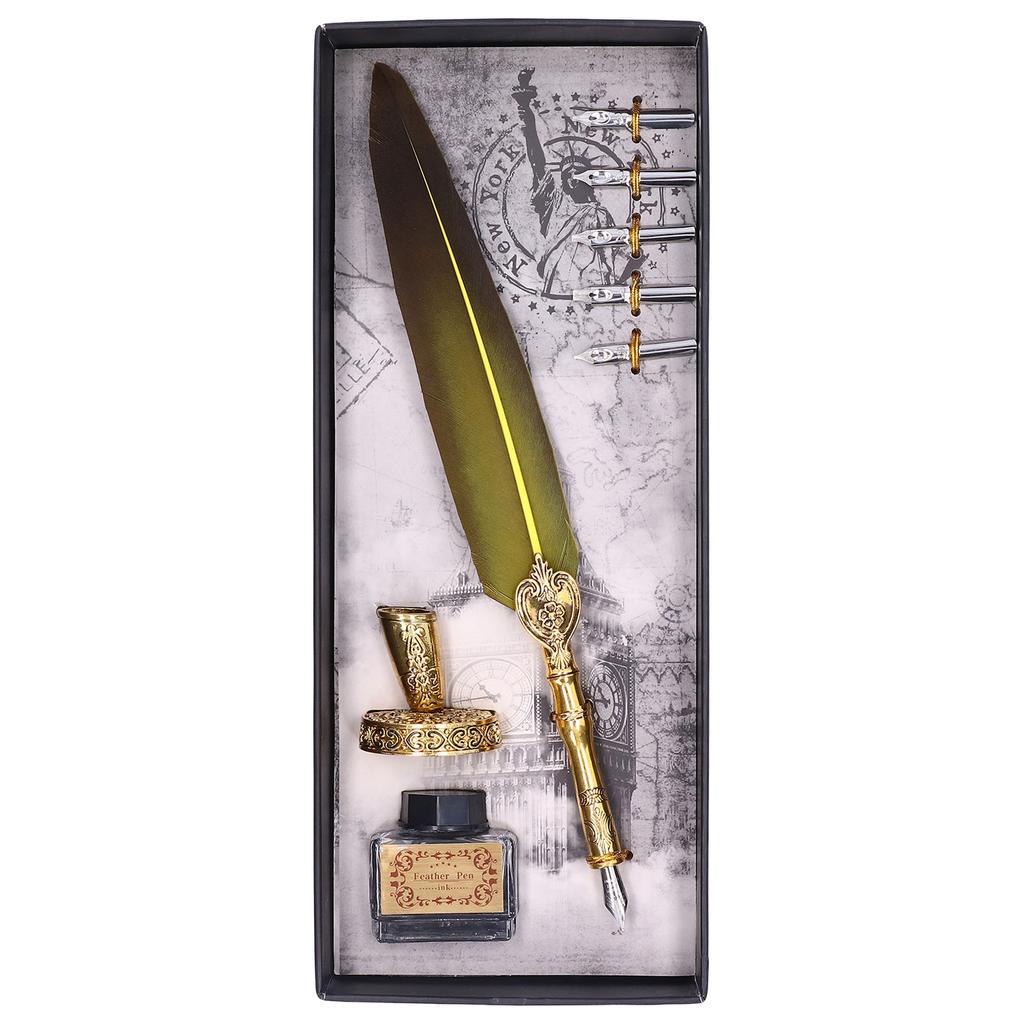 Feather Pen Fluent Comfortable Writing Vintage Elegance Exquisite Workmanship Quill Feather Pen for