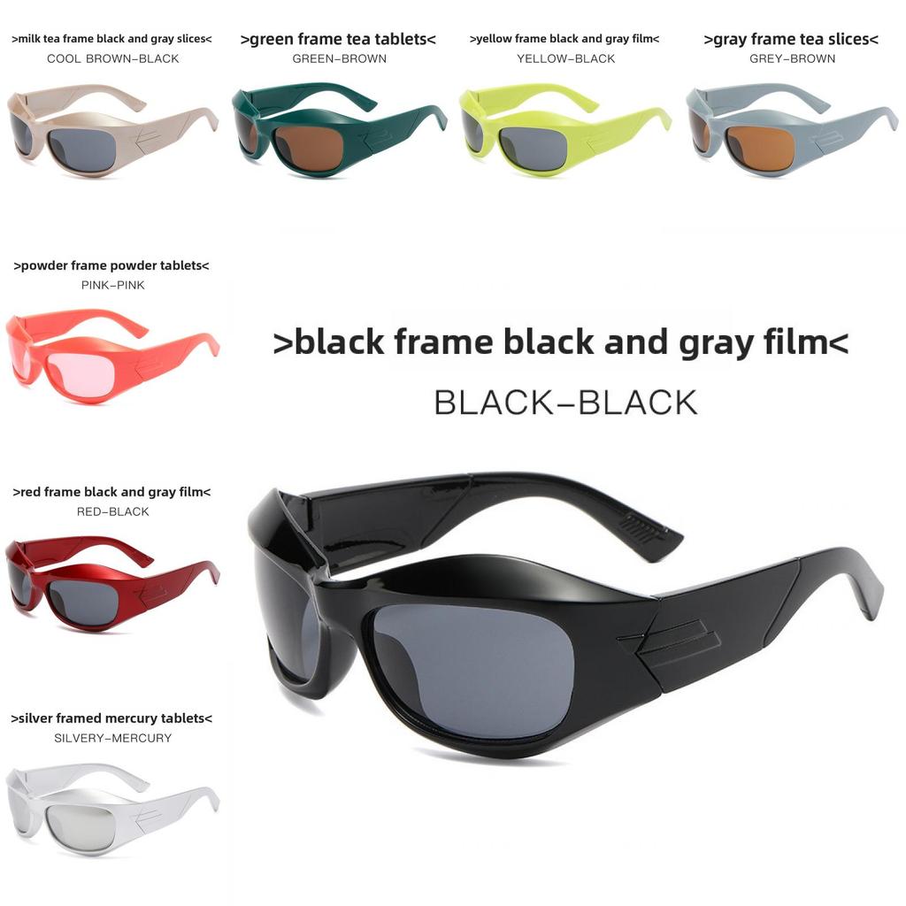 Punk Hiphop Trendy Sunglasses With Polycarbonate Lenses For Streetwear And Outdoor Activities