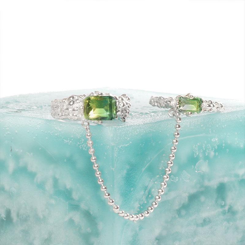 

Шикарное серебряное кольцо 925 пробы с завораживающим цепным дизайном и потрясающими украшениями для любителей моды