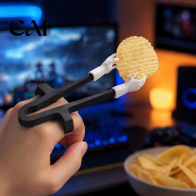 Opakovaně použitelné kleštičky na svačinu pro děti, prstové hůlky pro hráče, přenosné lehké PLA kleštičky, klipsy na prsty hands-free pro videohry a kancelář