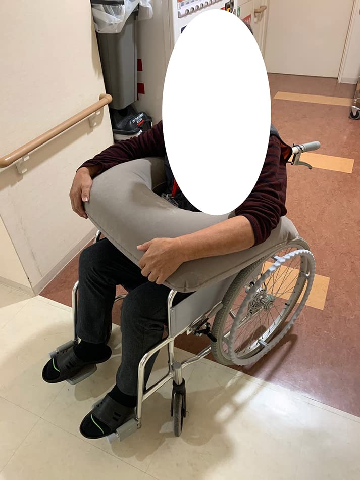 Medical Saison Air Cushion Positioning Cushion, Crescent Shape, Armrest, Wheelchair