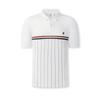 Tennis Fashion Versatile Simple Personality Trendy Sports Casual Comfortable Striped Knitted Short Sleeve Polo Shirt A11M533111FWT