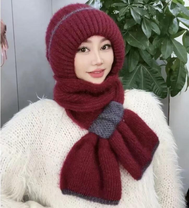 

Fumaide Winter Knitted Hat & Scarf Set with Ear Protection