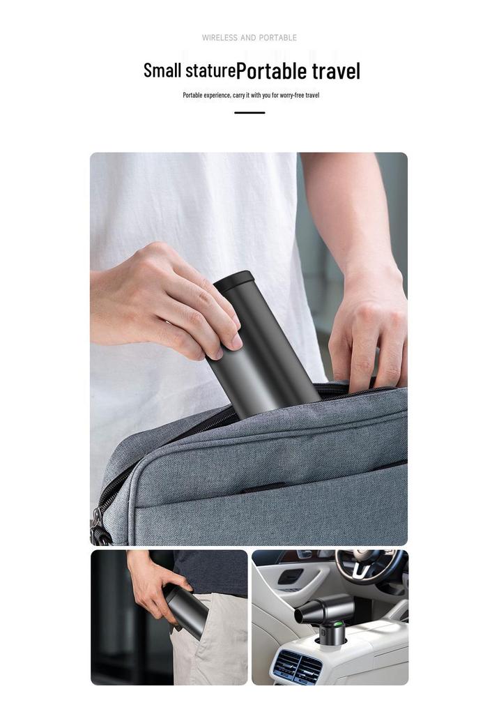High-Speed 130,000 RPM Turbo Fan with 3-Speed Settings & 8000mAh Battery for Car Drying