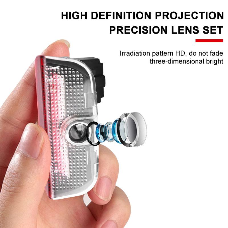 2Pcs Car Door Welcome Light HD LED Projector Welcome Light For Volkswagen Scirocco POLO Tiguan Passat B5 B6 B7 Golf EOS Jetta MK6 Octavia