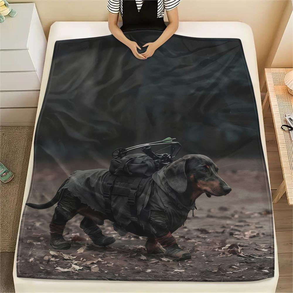 Hiking Animals Print Flannel Blanket,High Quality Comfortable for All Seasons,Home Decor,Warmth and Comfort,Perfect for Christmas Gifts