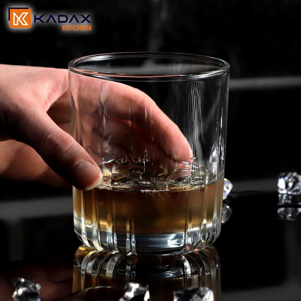 KADAX Glasses 280ml Set of Glasses for Whiskey Juice