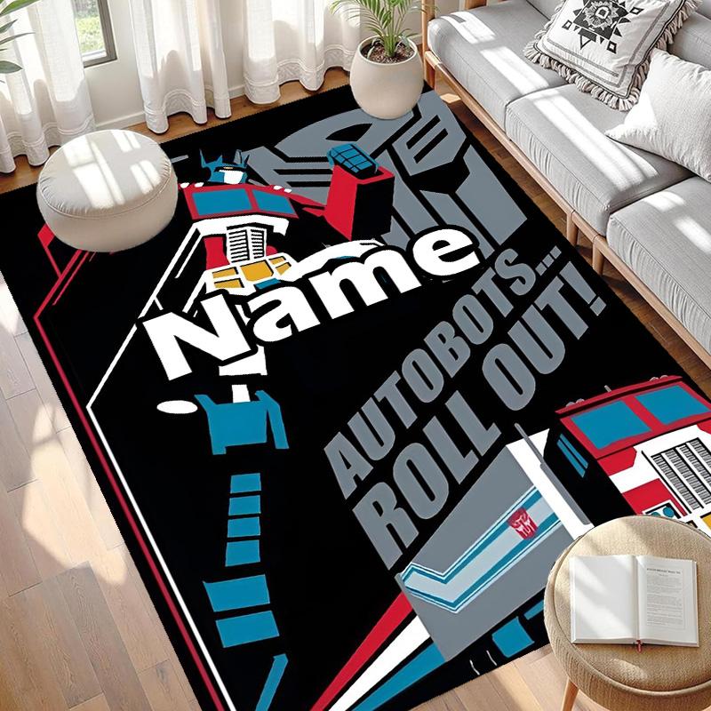 Tappeto Personalizzato con Stampa Transformers, Tappeto Versatile per Arredo Casa, per Sala Giochi, Appartamento, Balcone, Ingresso, Corridoio Regalo