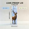 1PC Forest Stag Deer Animal Pattern 750ml Color Plastic Sports Water Bottle Leakproof Flip Straw Lid Suitable for Sports Office Home Use