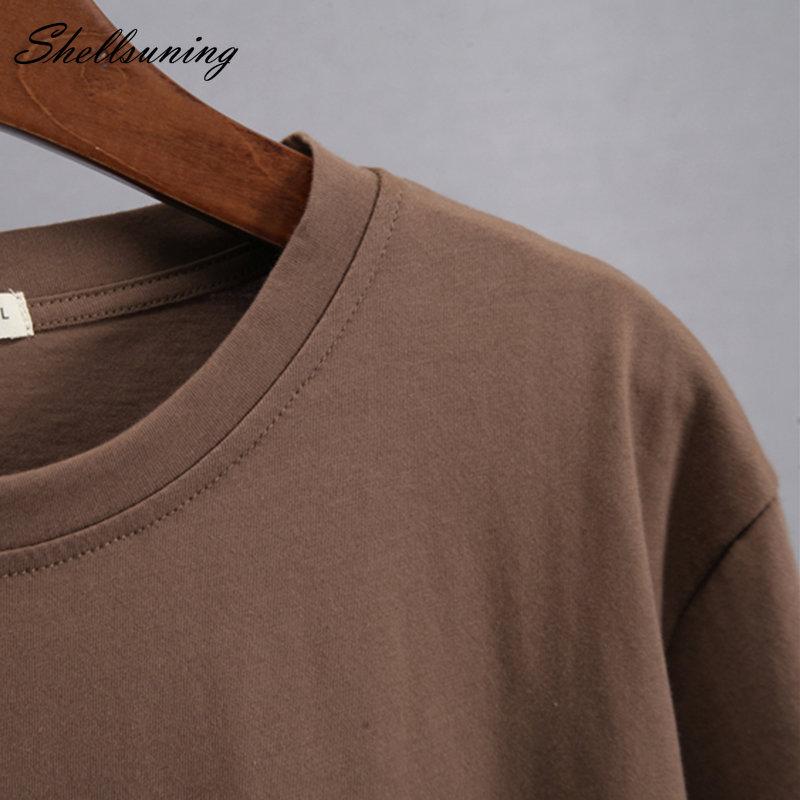 Shellsuning Summer Cute Printed Cotton T Shirt Women Loose Short Sleeve Trend Tees Female Casual Streetwear All-match Basic Tops