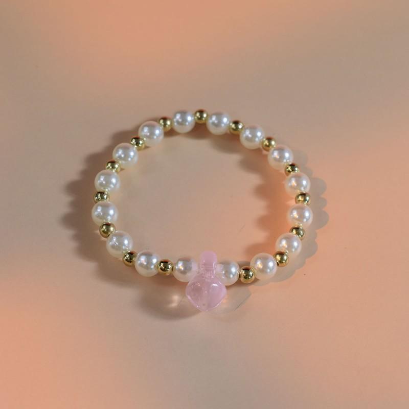 Handmade Resin Pearl Bead Bracelet Women Multi-Color Candy Style Accessory Fashion Jewelry Gift