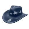 Cappello di Lana a Forma di Cuore, Cappello Jazz per Coppia Uomo e Donna, Cappello a Cilindro Western da Cowboy Spruzzato a Stella a Cinque Punte