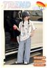 Girls' short sleeved T-shirt and long pants set for summer 2026, new trendy children's fashion, girls' checkered pants for summer wear