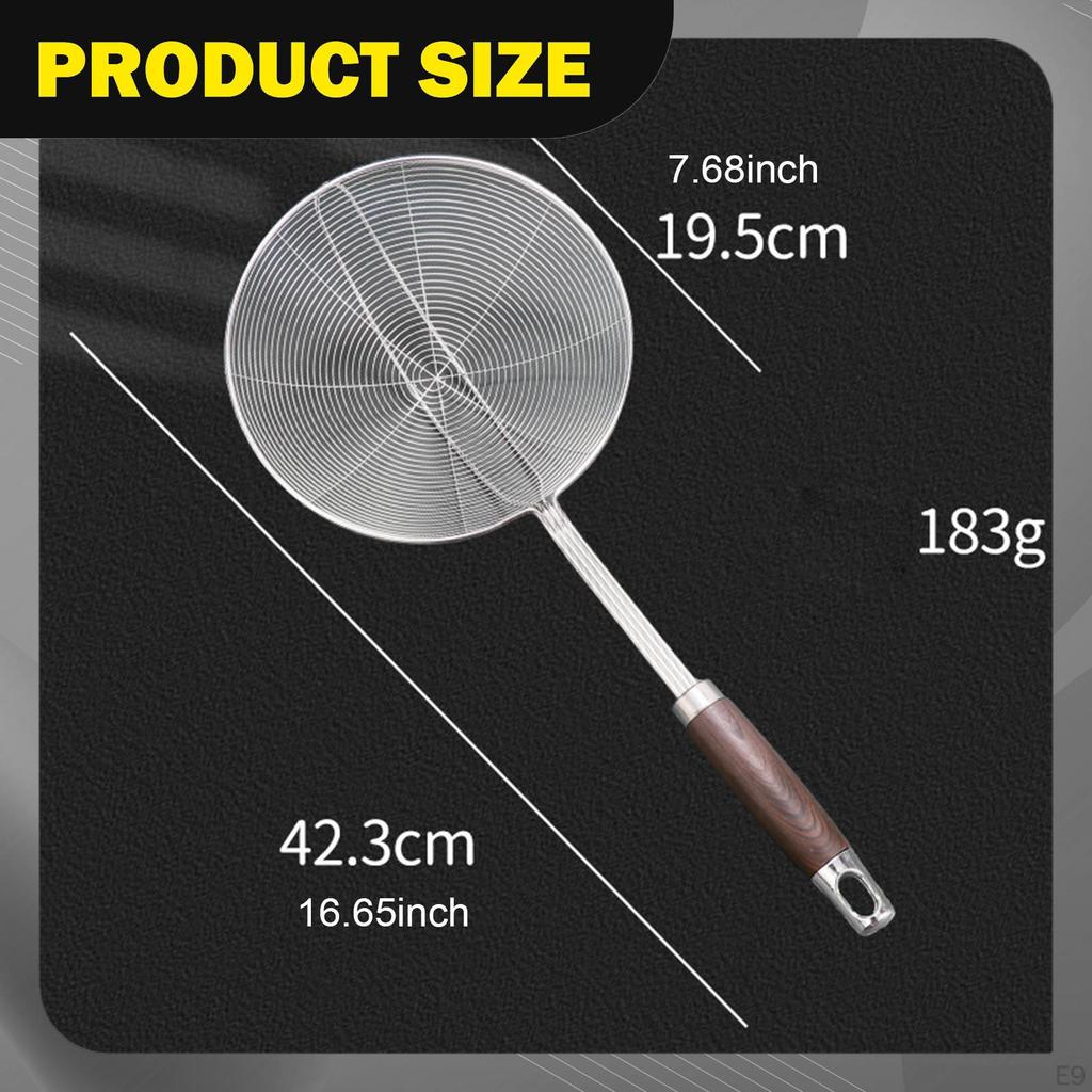Strainer Skimmer Ladle Cooking Frying Tool Wooden Handle Wire Kitchen Utensils for