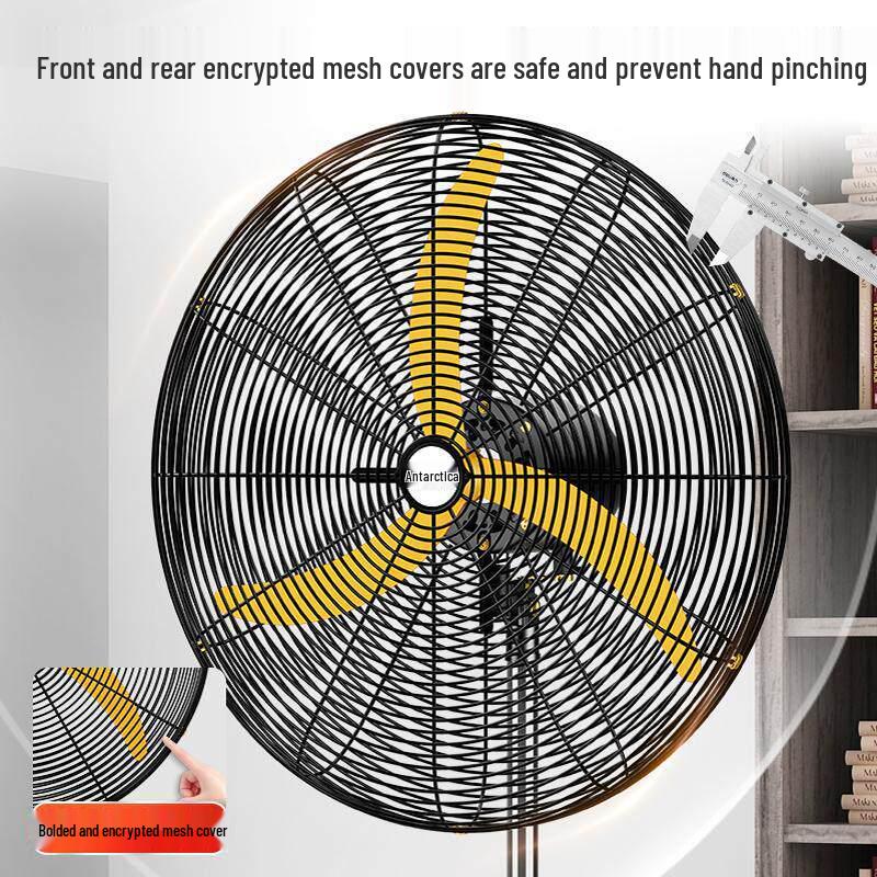 Nanji Ren Wall-Mounted Industrial Electric Fan with Remote Control, High Wind Power, Oscillating Head